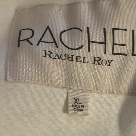 RACHEL Rachel Roy ivory bell sleeves Jean jacket sz XL - Picture 6 of 8